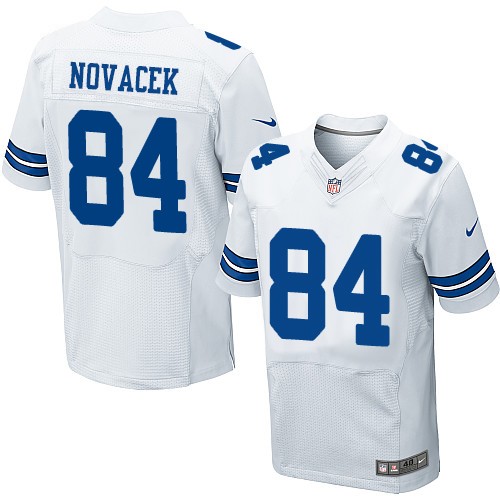 Men's Elite Jay Novacek Nike Jersey White Road - #84 NFL Dallas Cowboys